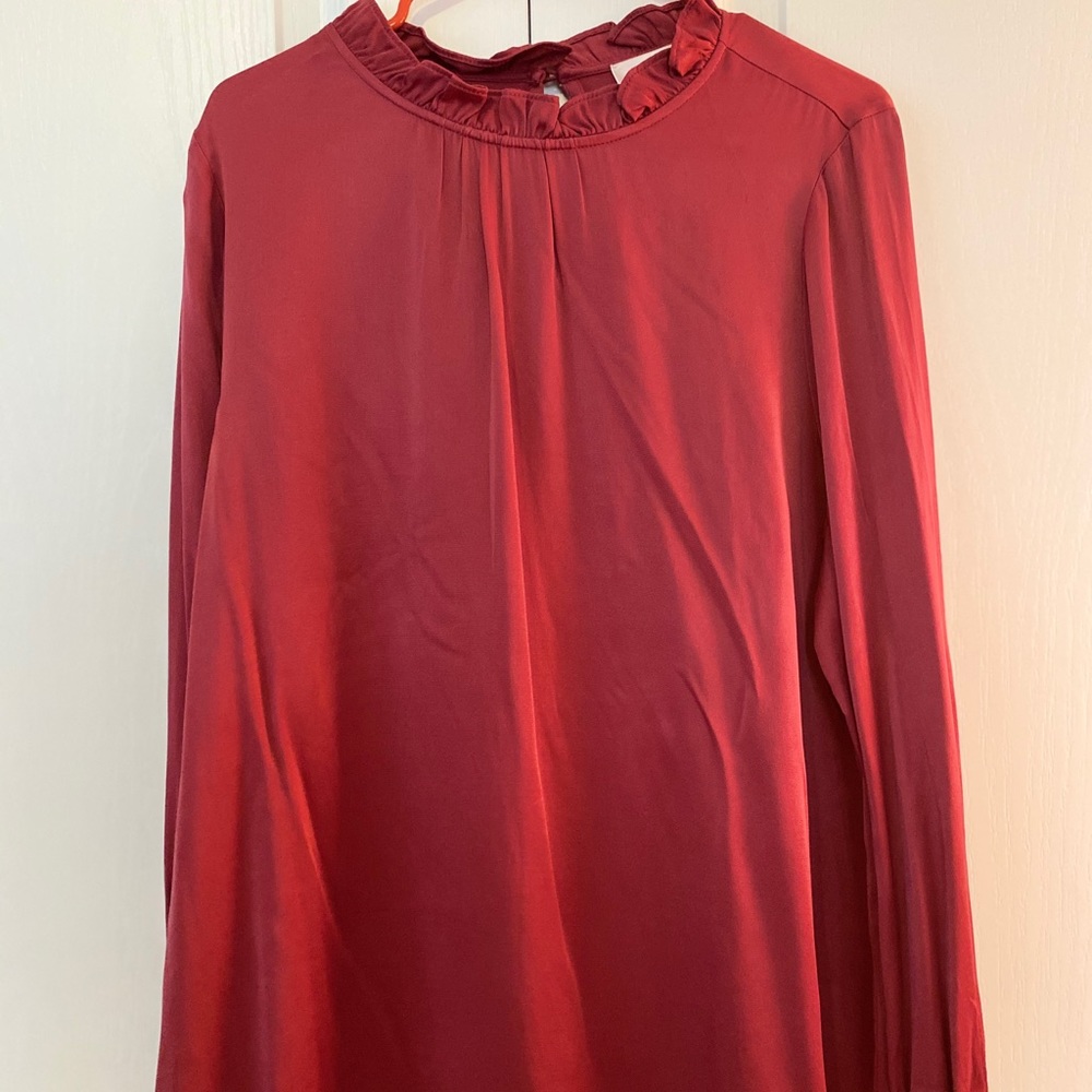 Rachel Parcell Burgundy Blouse NWT
